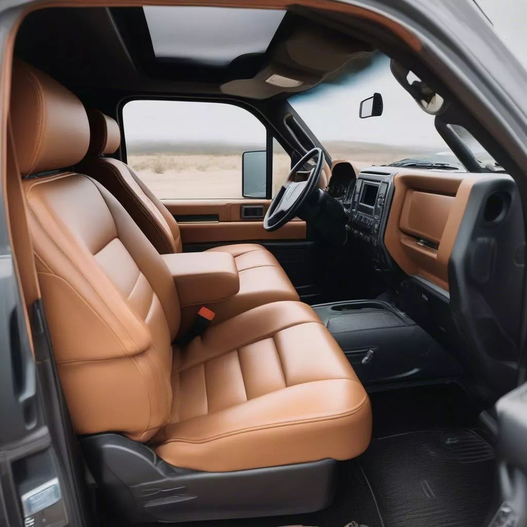 Truck interior in Da Nang