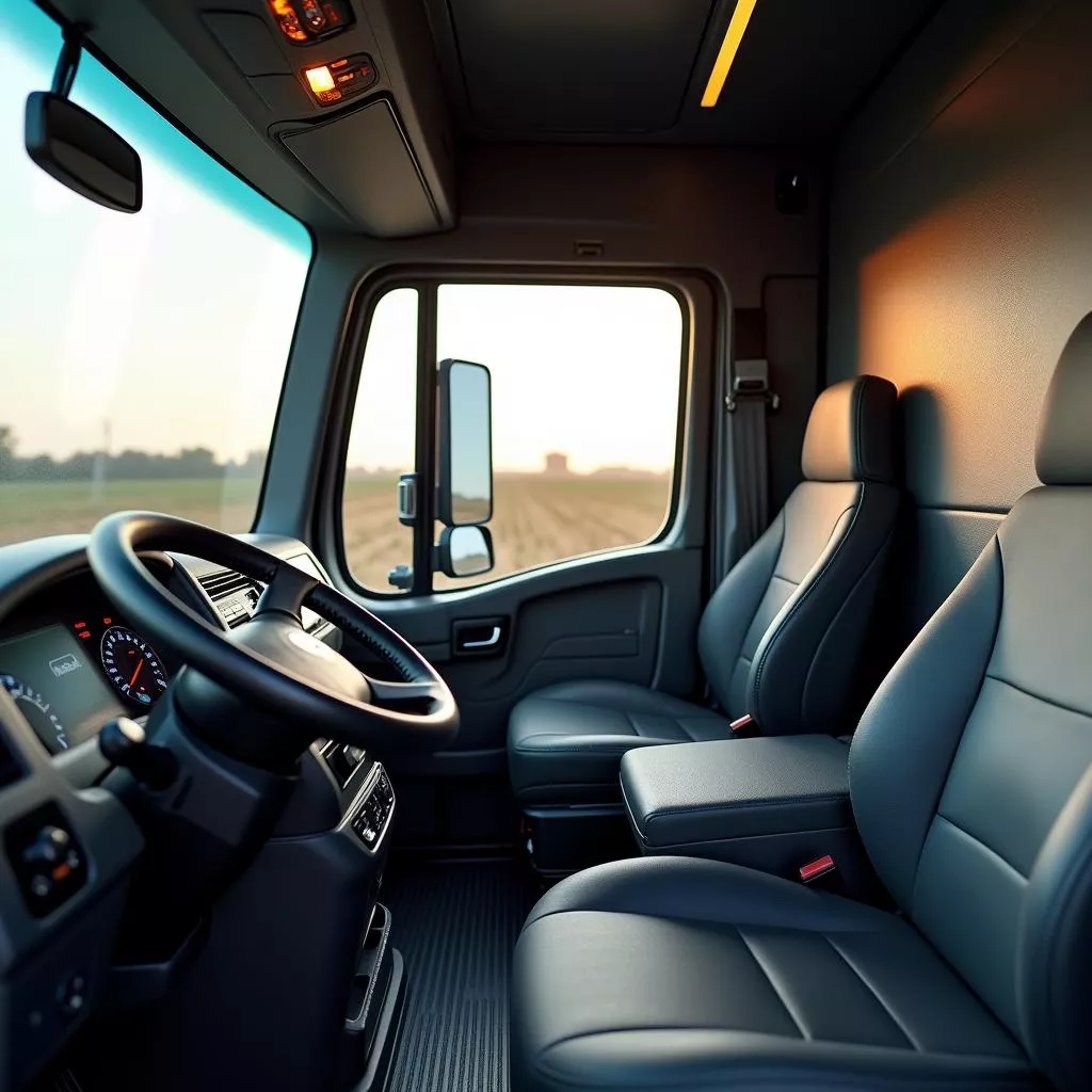 होवो A7 420 ट्रैक्टर का इंटीरियर