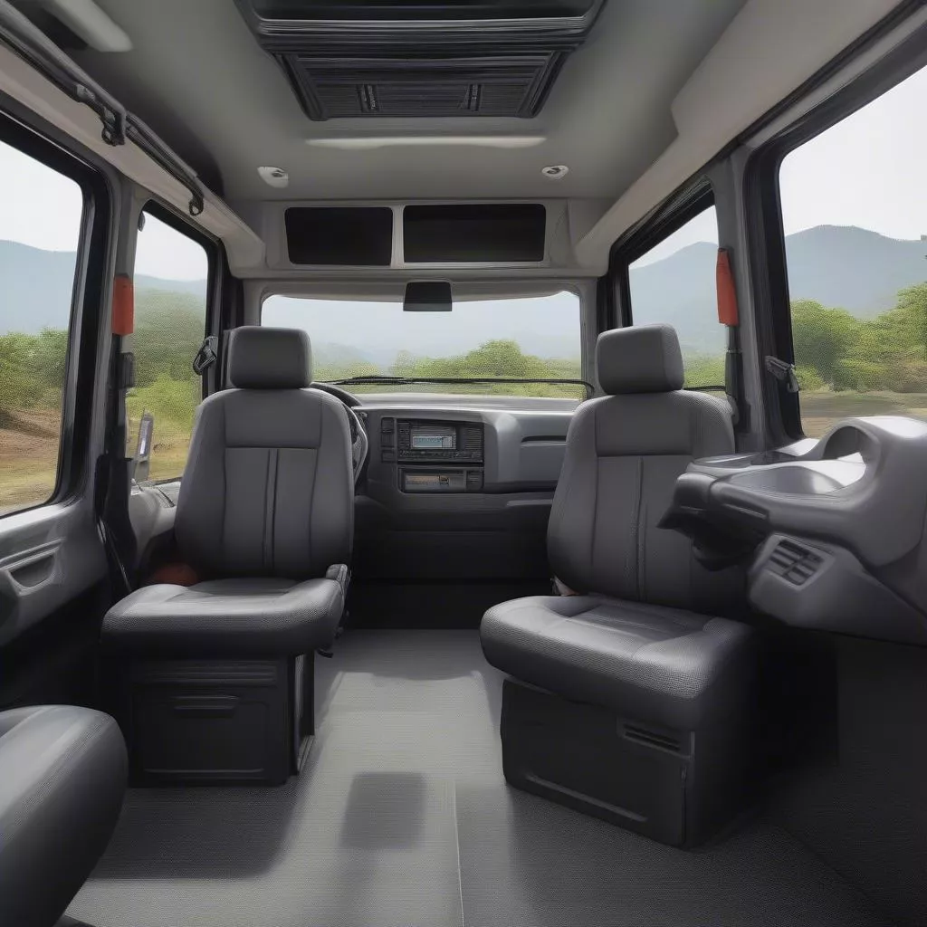 Nội thất xe tải Thaco 2.4 tấn