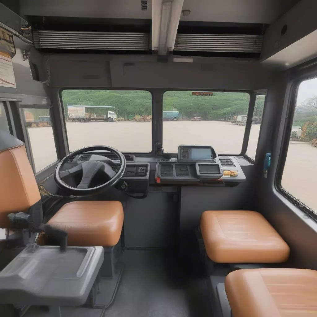 Nội thất xe tải Thaco FLD800-4 7.5 tấn