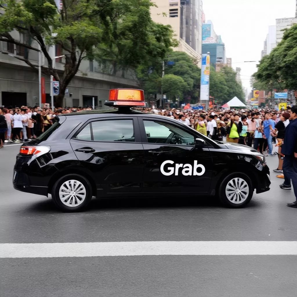 Ô tô chạy Grab sự kiện