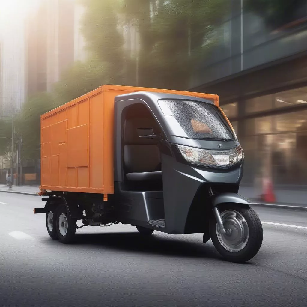 Hình ảnh ô tô 3 bánh chở hàng hóa nhẹ