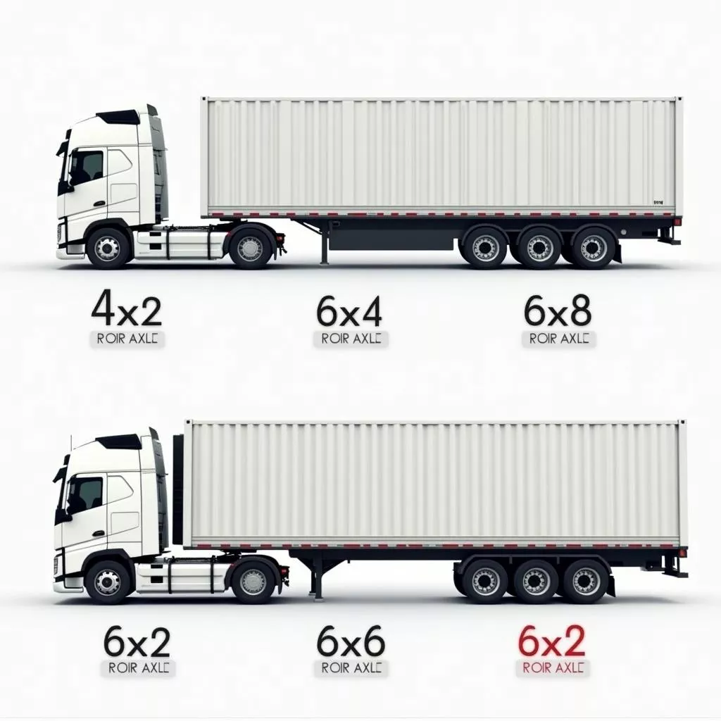 Phân loại đầu kéo container theo cầu xe