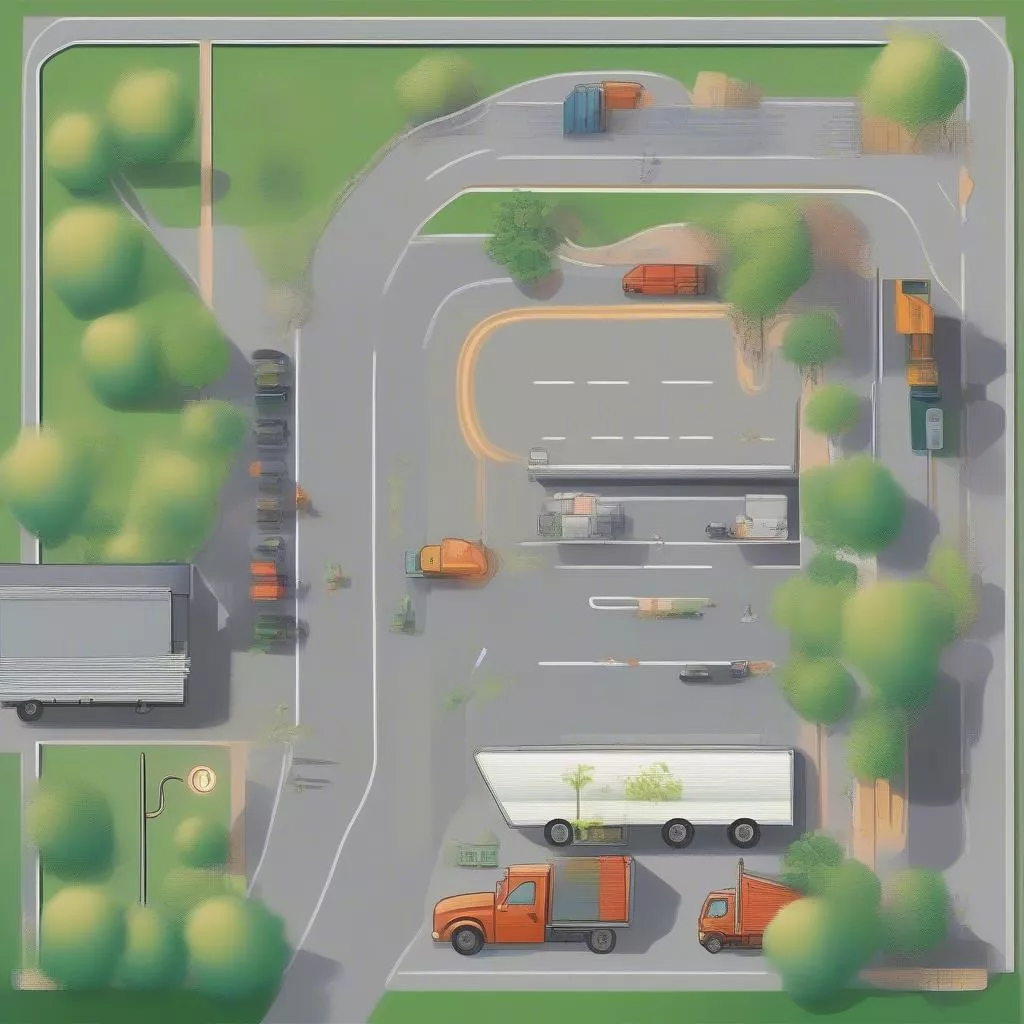 Phong thủy bãi xe tải