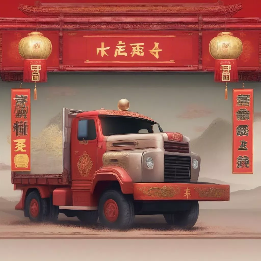 phong thủy xe tải
