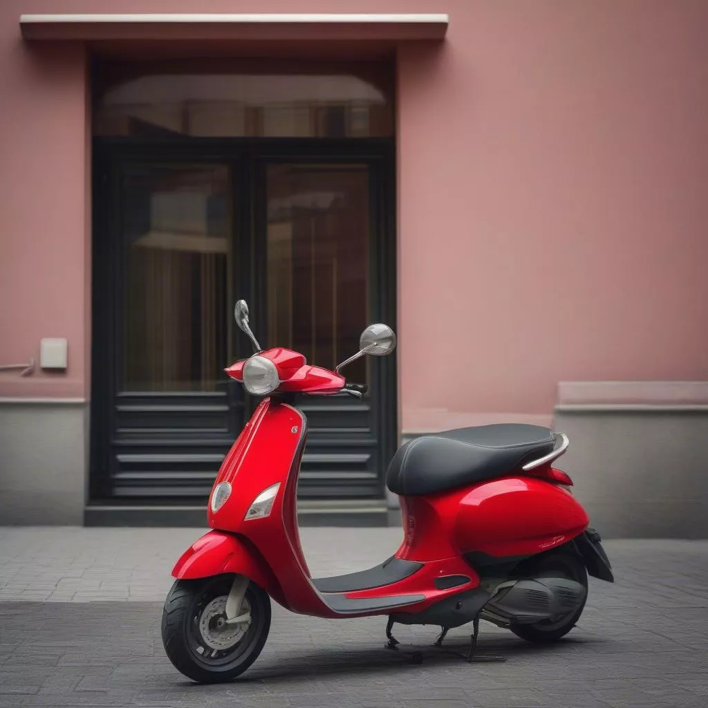 Piaggio Primavera màu đỏ