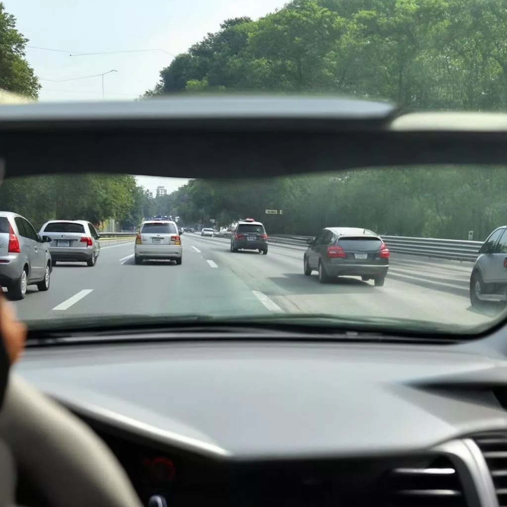 Observing traffic while driving