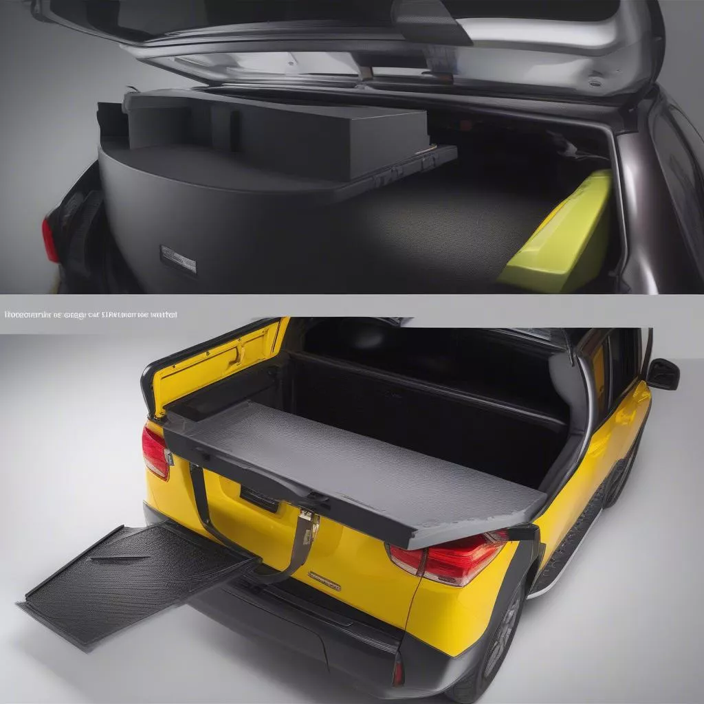 कार में ट्रक का डिब्बा लगाने की प्रक्रिया