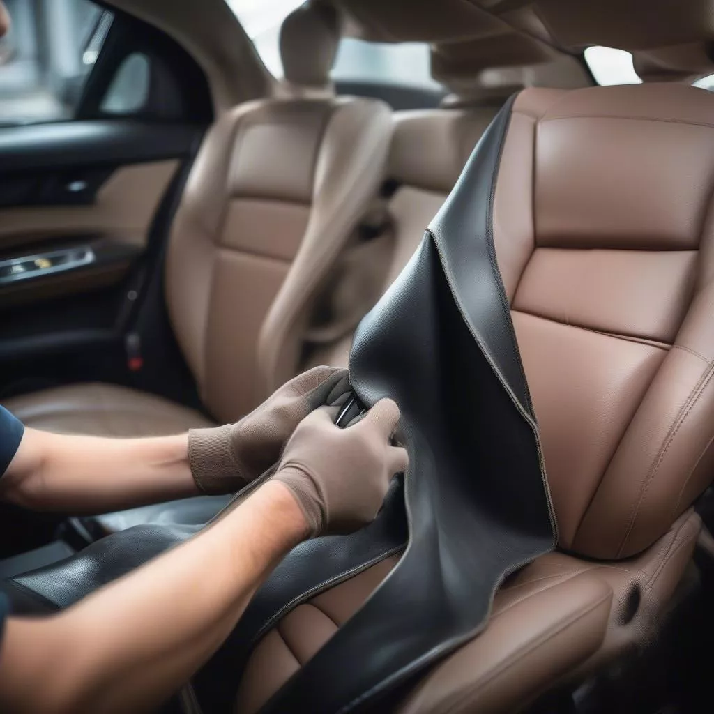 Quy trình thay ghế da ô tô