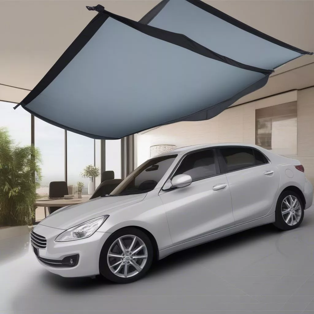 Magnetic car window sunshade