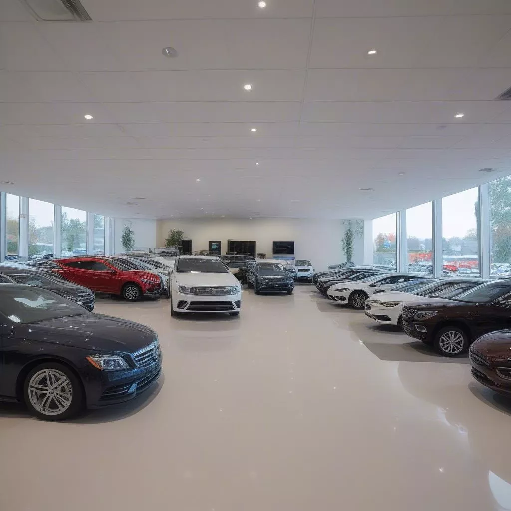 Used car showroom in Nguyen Van Cu