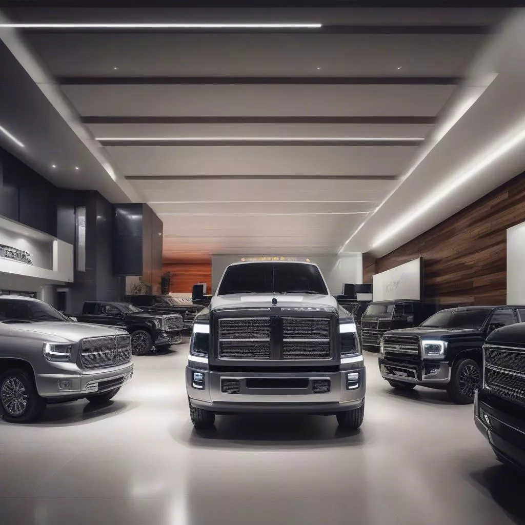 Showroom xe tải hiện đại, sang trọng