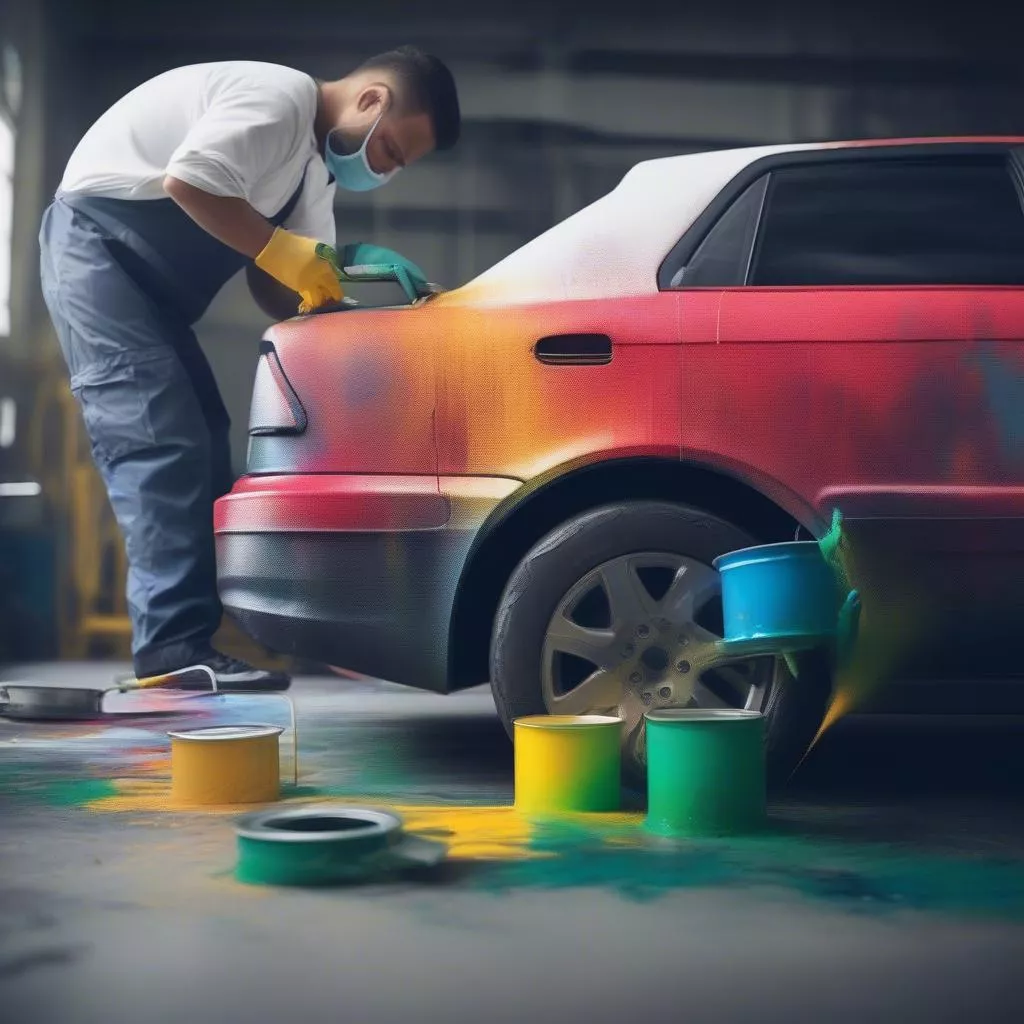 Son xe ô tô chuyên nghiệp, màu sắc đa dạng