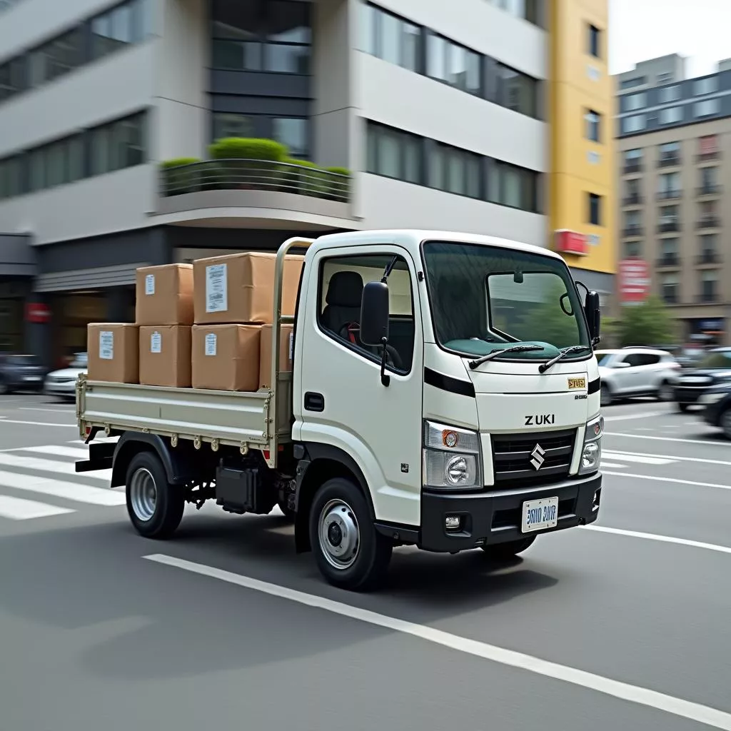 Suzuki 750kg truck delivering goods