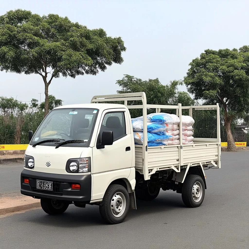 Suzuki Carry 7-seater carrying cargo