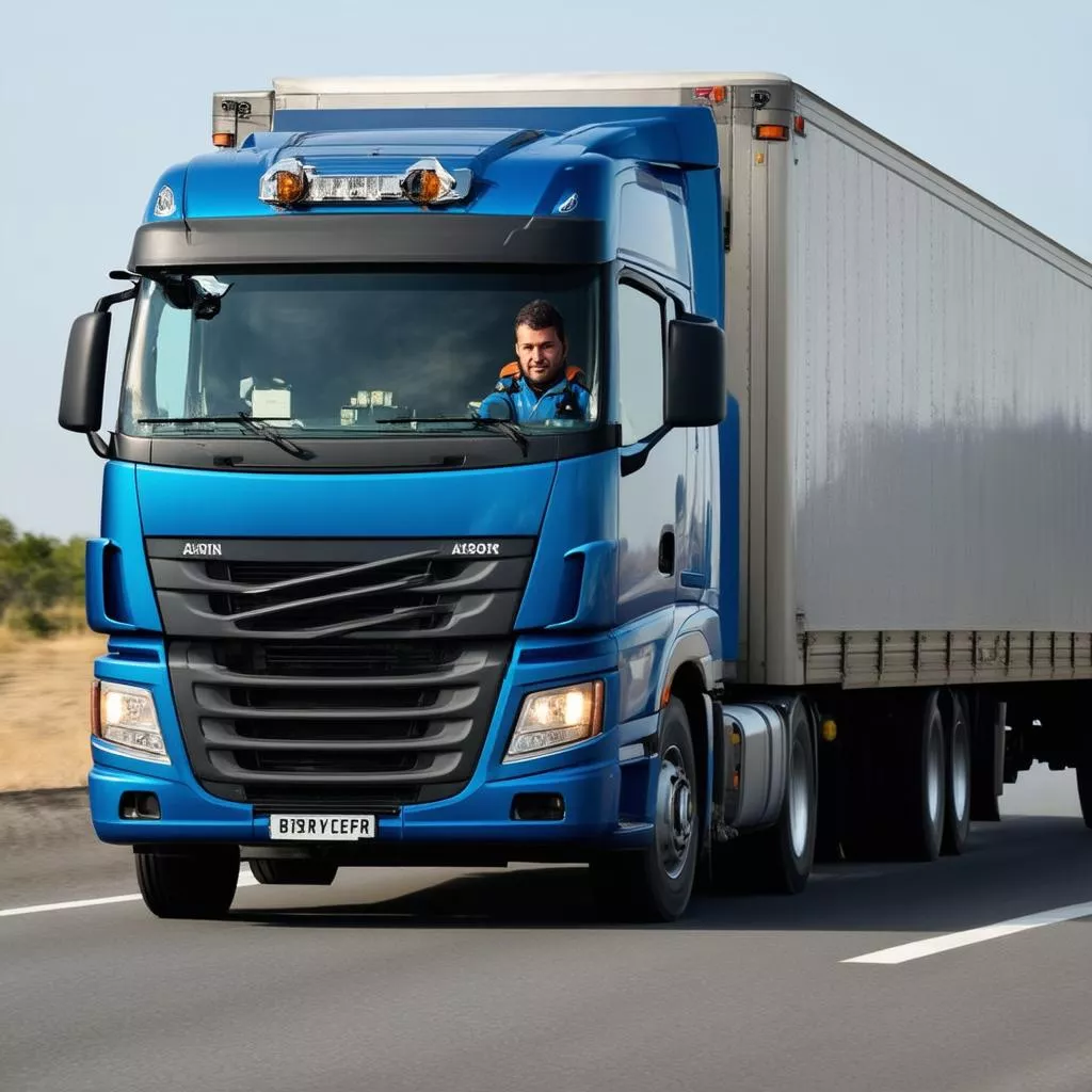 Tài xế lái xe an toàn trên đường