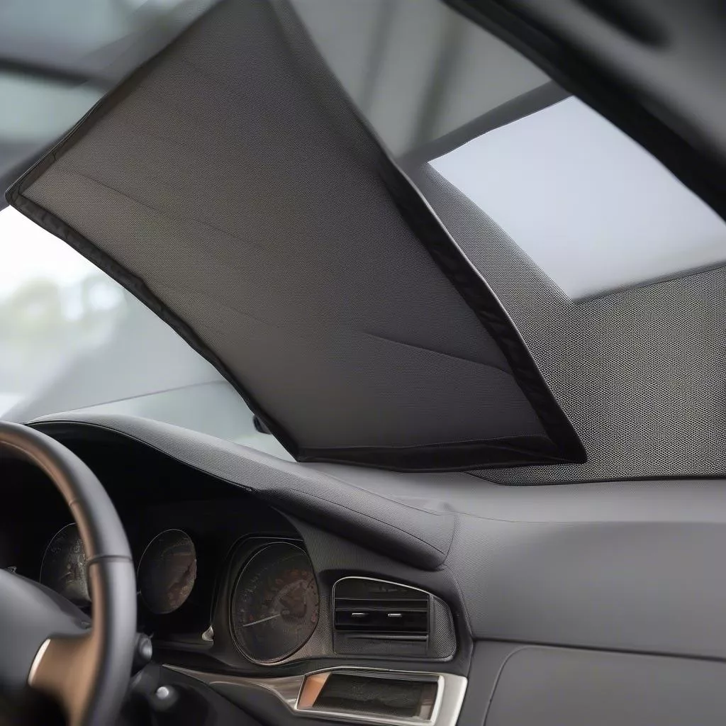 Thảm chống nắng taplo xe tải da carbon