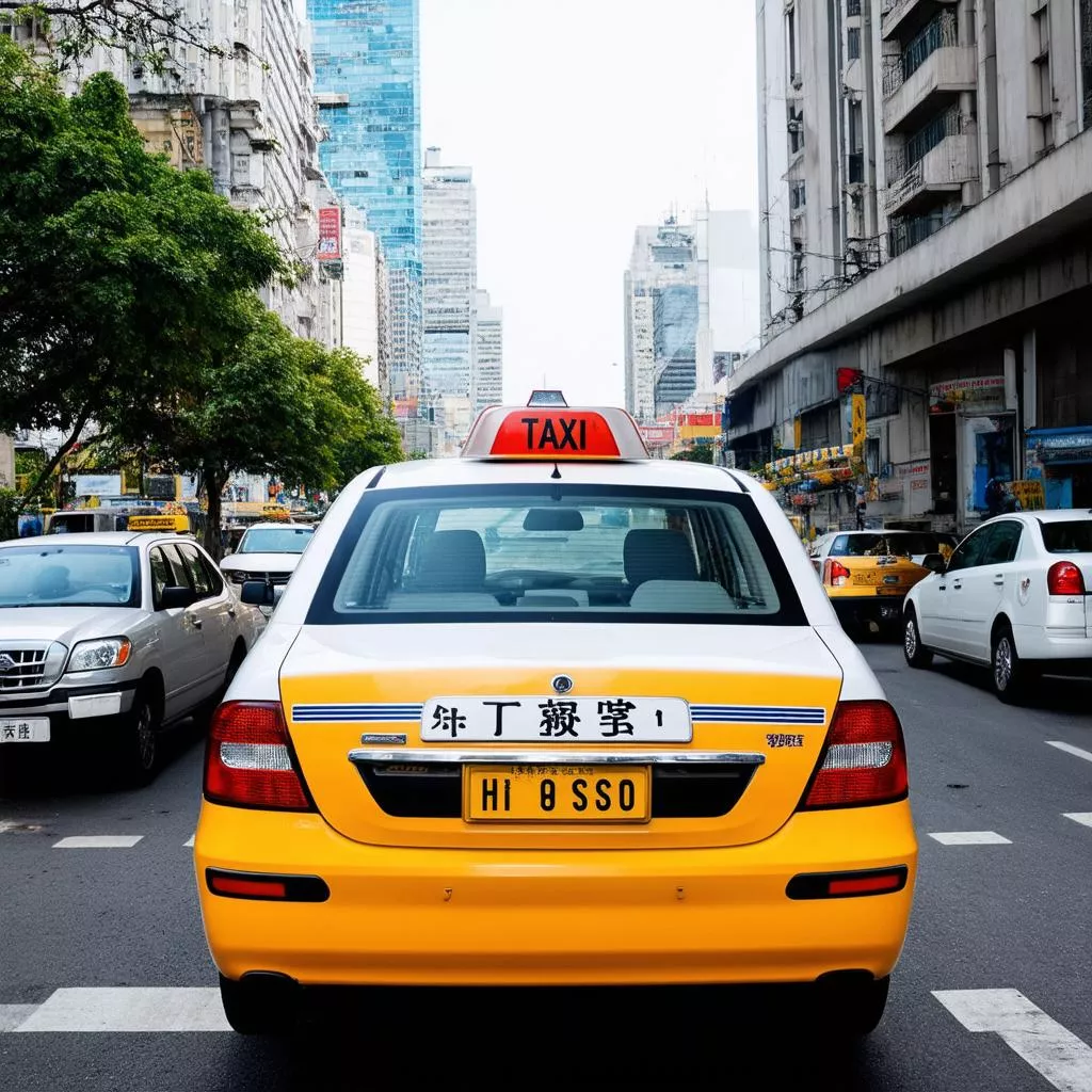 Taxi đang chờ khách