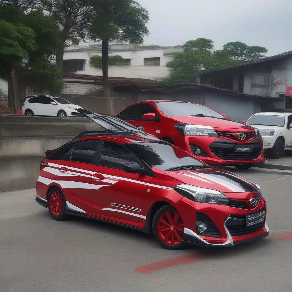 Seitenstreifen für den Toyota Vios: Akzente setzen