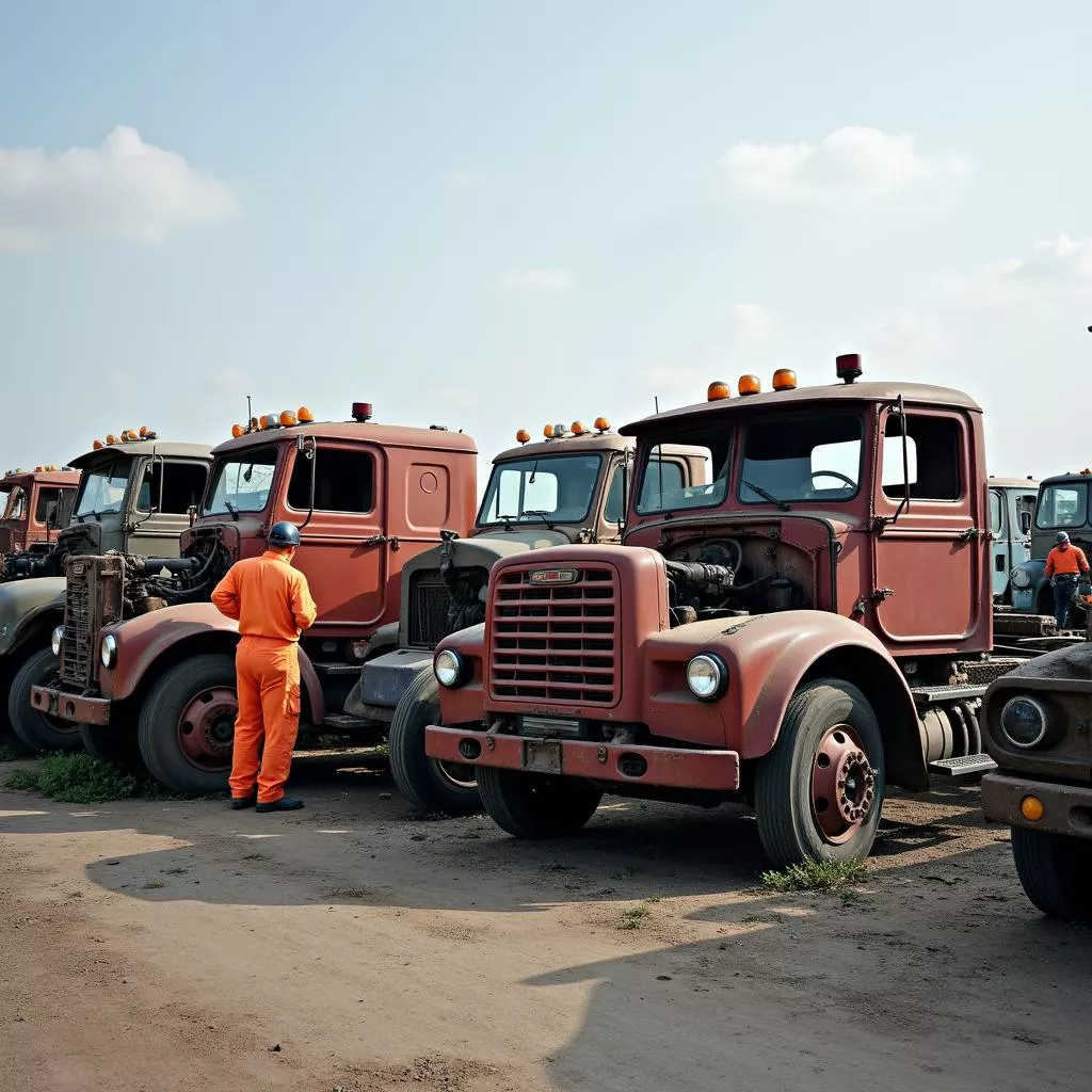 Pembongkaran truk bekas