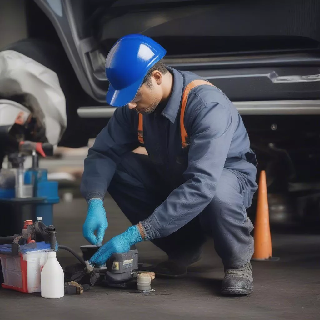 Thay dầu thắng xe tải