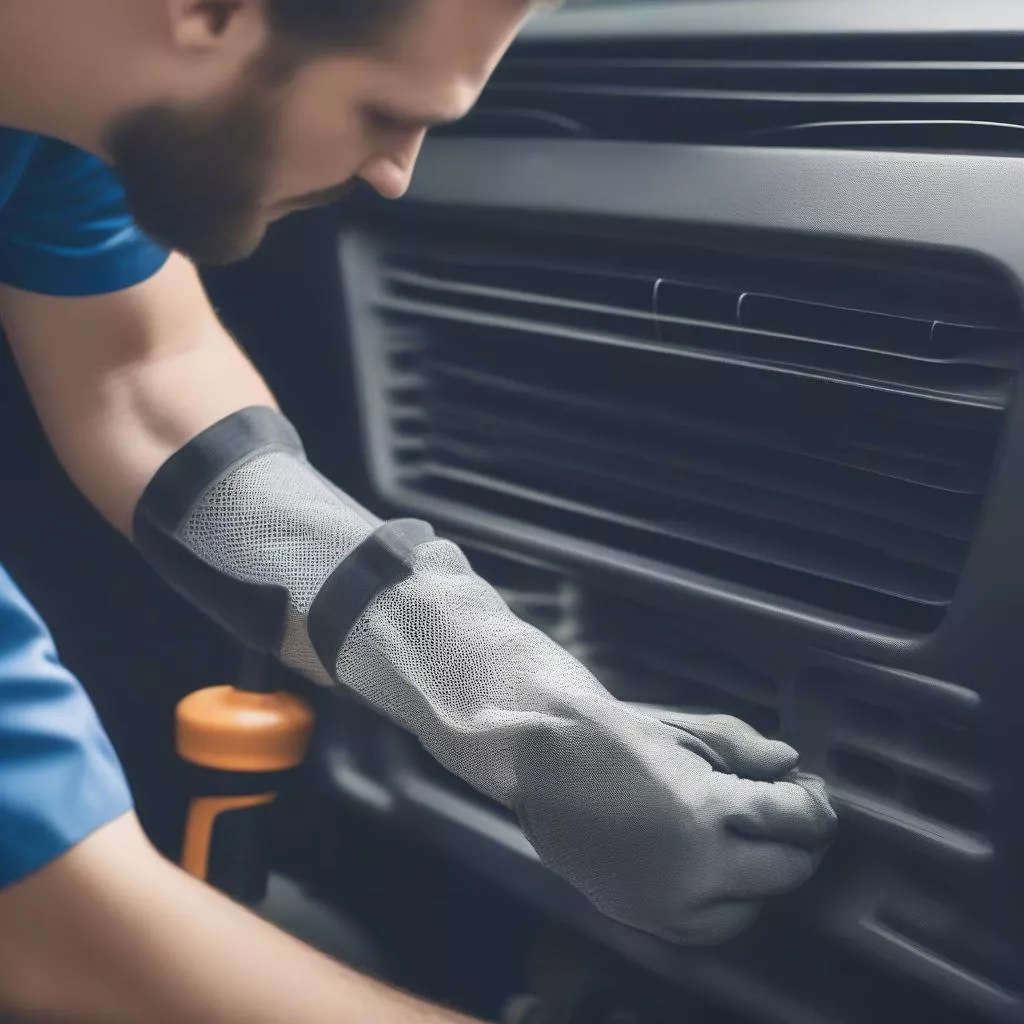 Thay lọc gió điều hòa ô tô