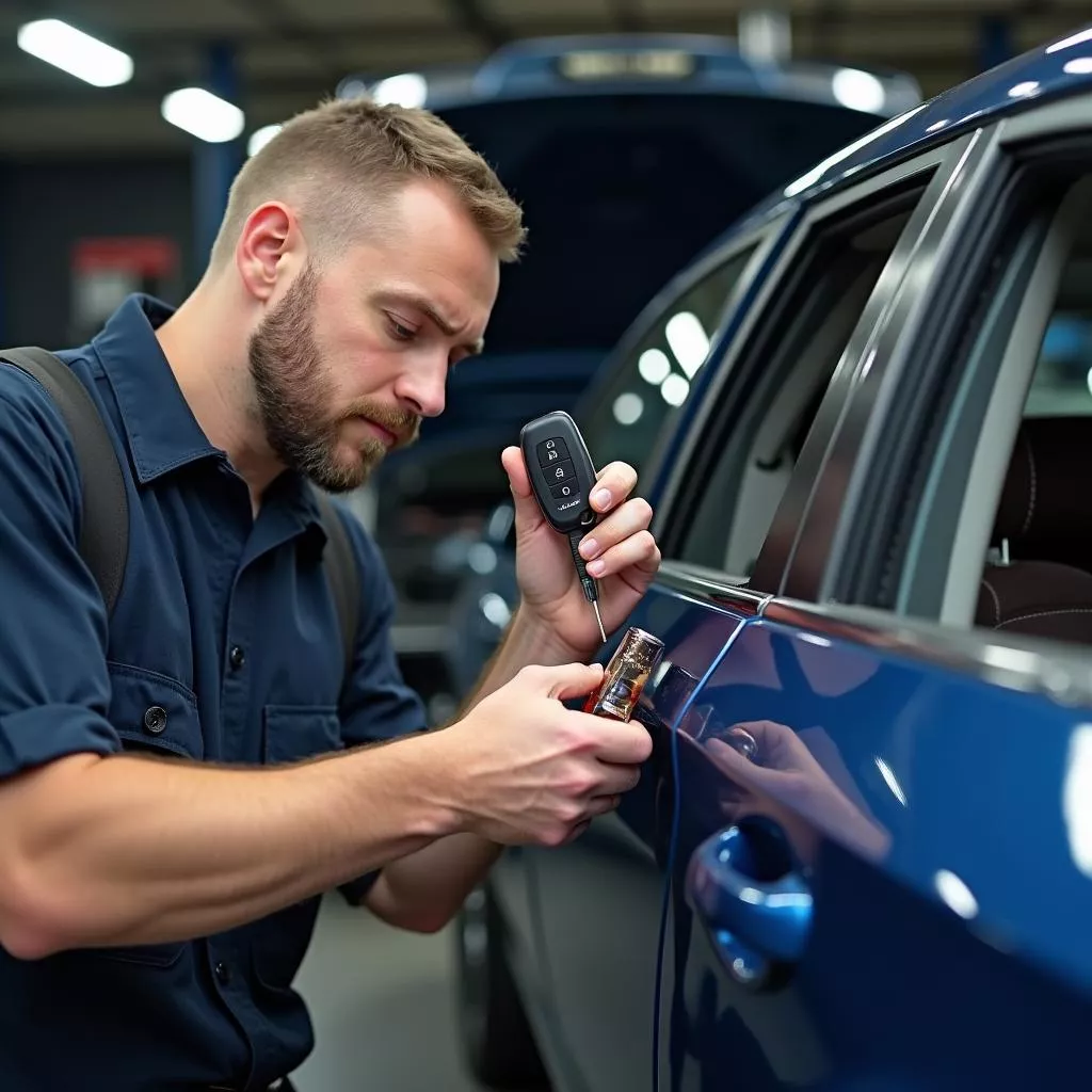 Thay pin chìa khóa ô tô tại Gara