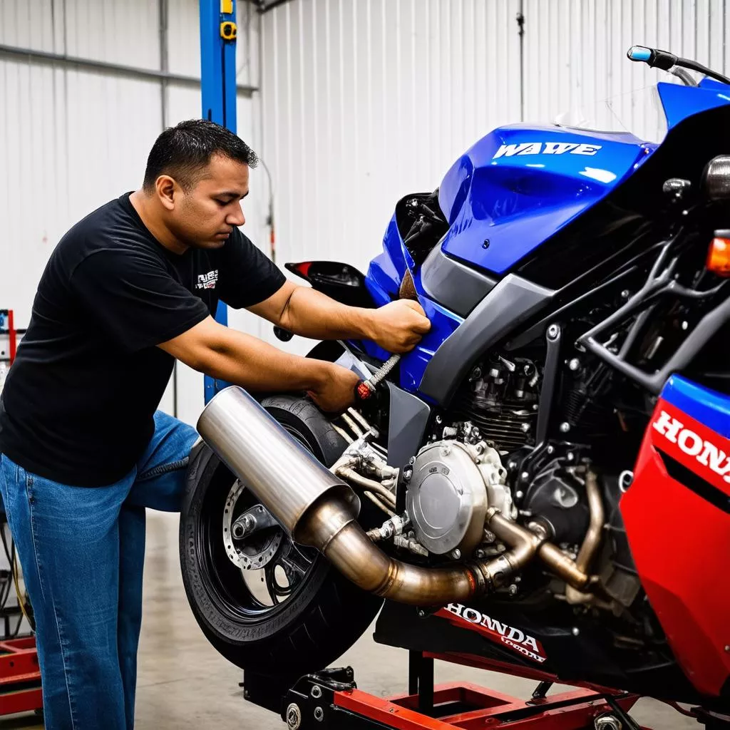 Honda Wave Exhaust Replacement in Hanoi