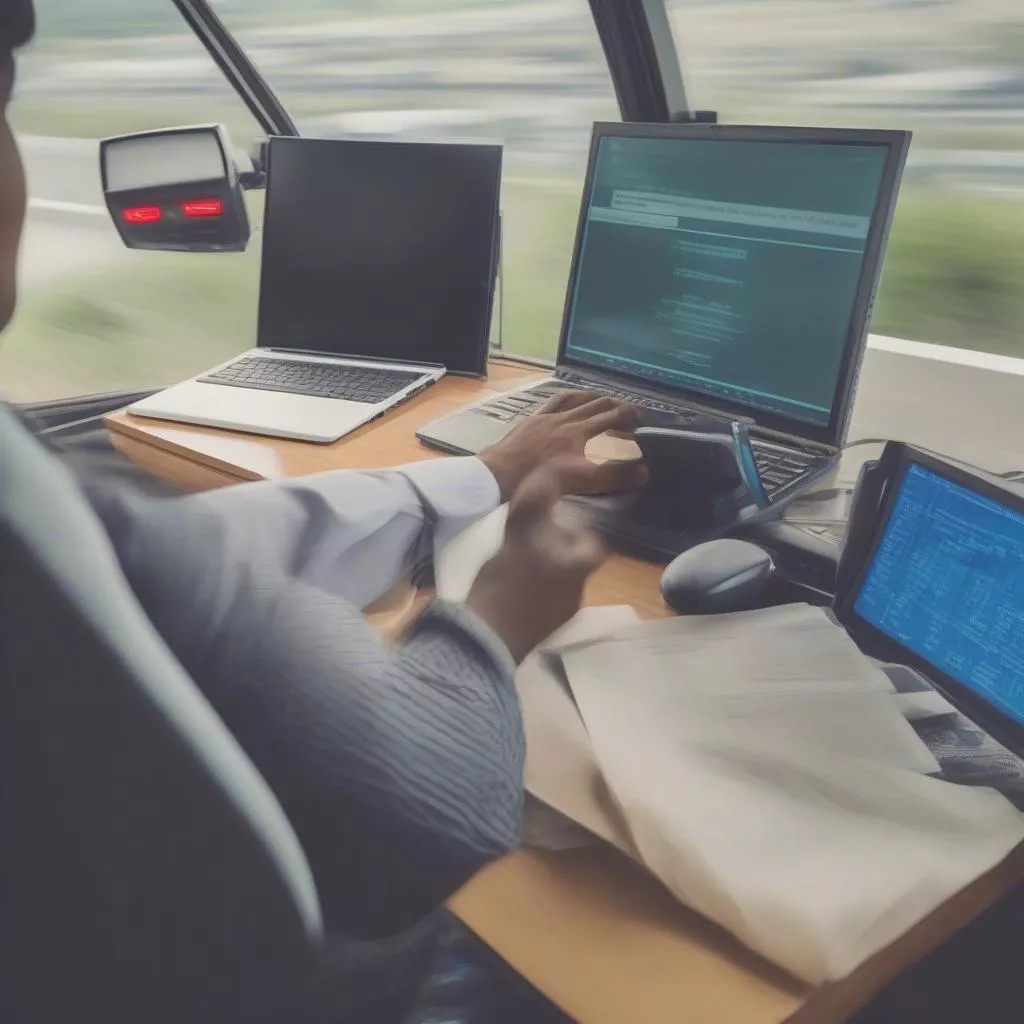 Taking the truck driving theory test