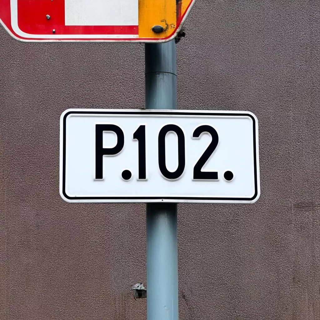 Technical specifications of the P.102 sign