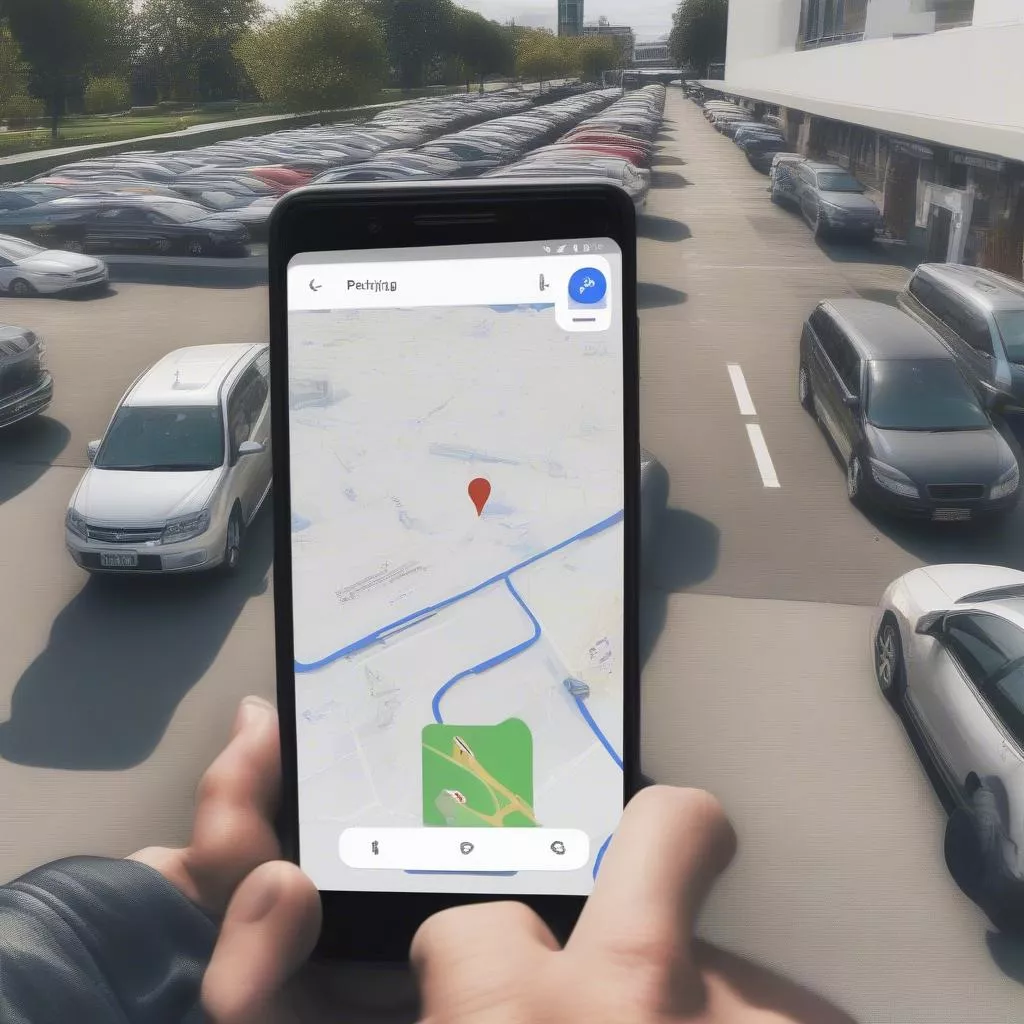 구글 지도에서 자동차 주차장 검색