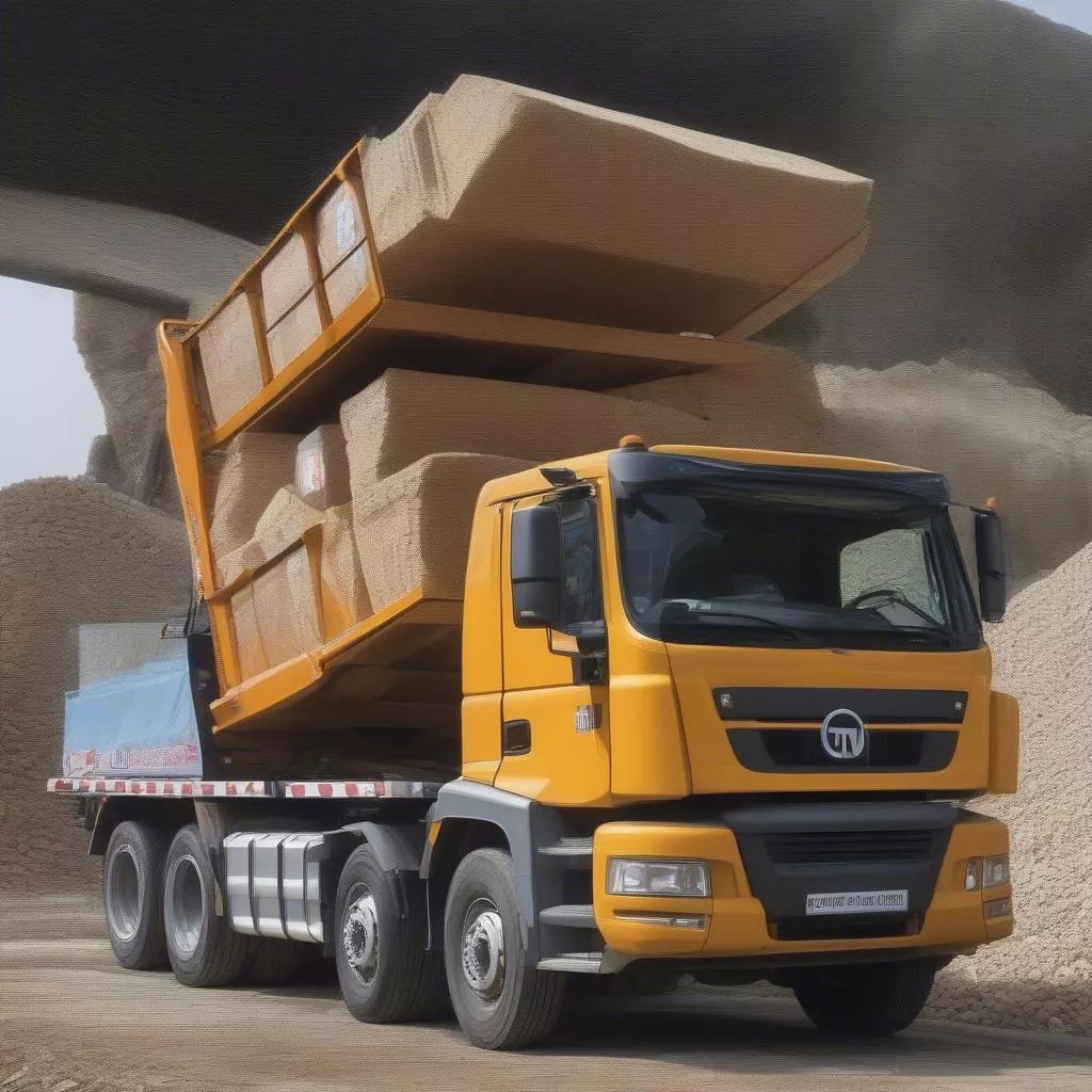 Xe tải TMT 8.7 tấn 2 cầu vận chuyển vật liệu xây dựng