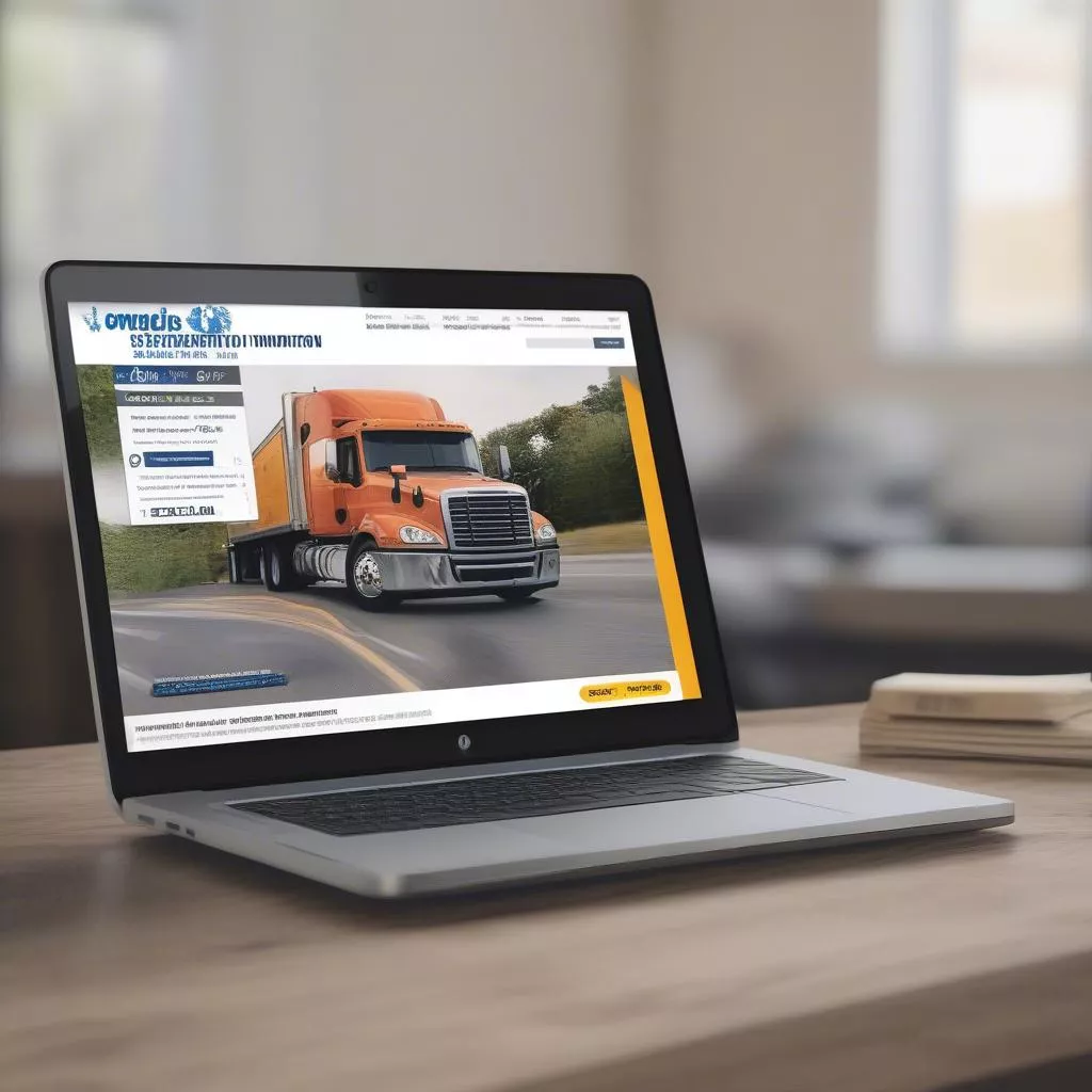 Searching for truck information online.