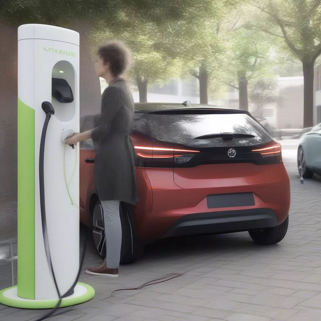 Electric car charging station