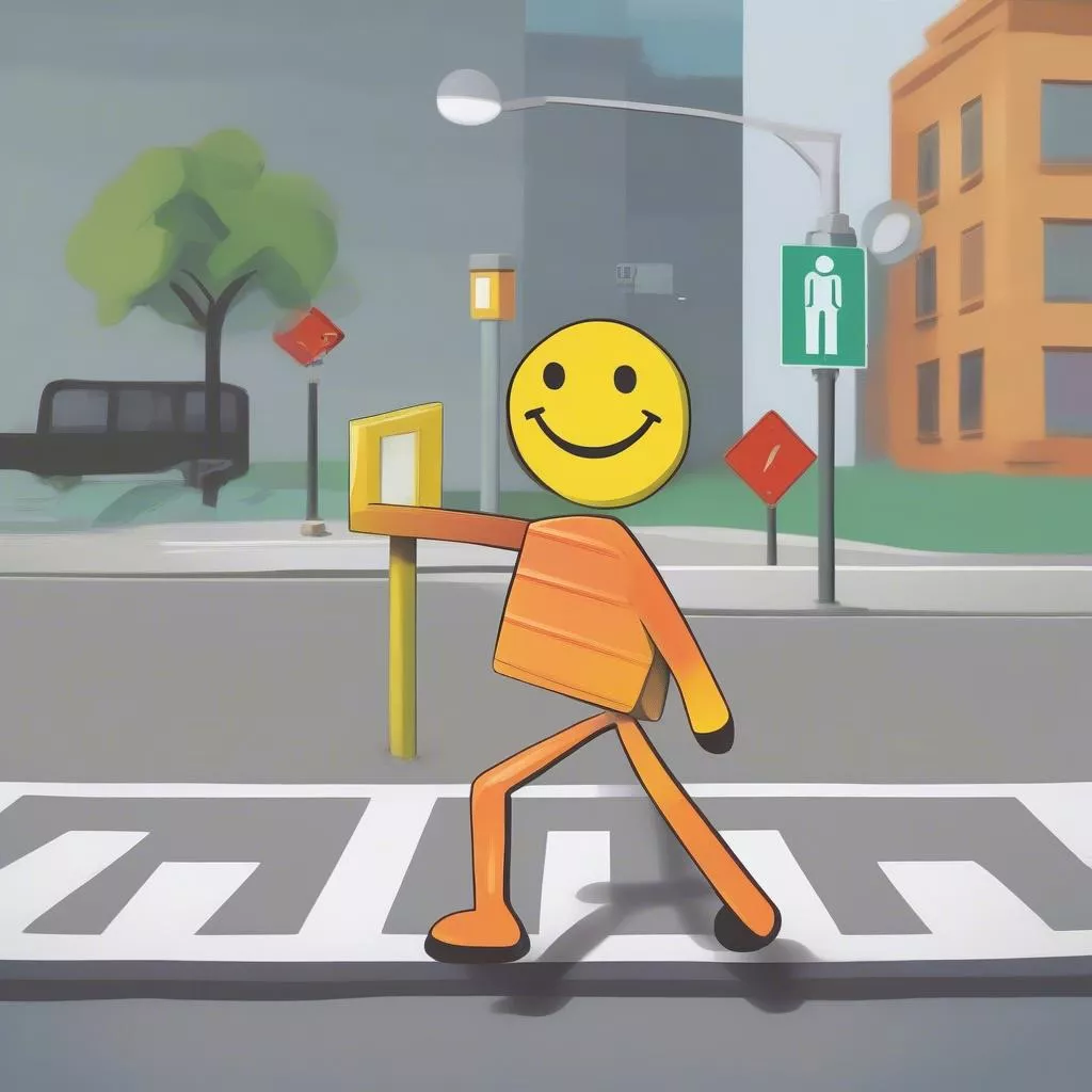 Tranh tô màu biển báo giao thông cho bé mầm non