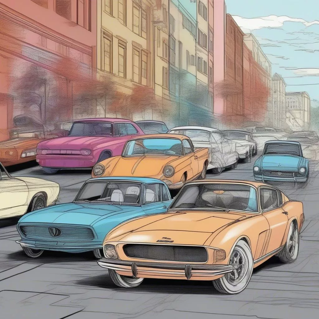 Coloriage voiture de sport