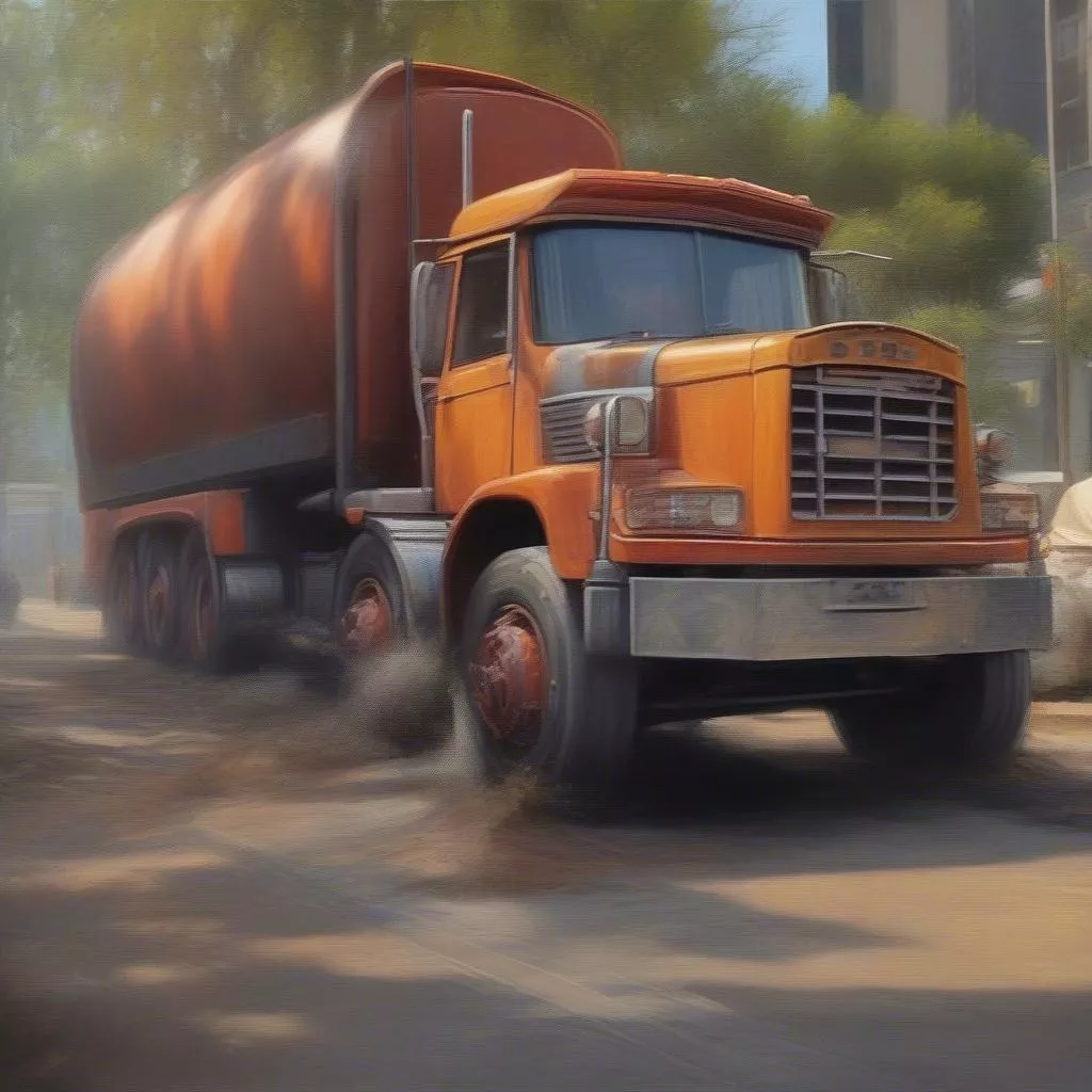 Lebensechtes 3D-LKW-Gemälde