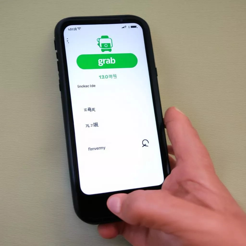 Ứng dụng Grab trên điện thoại