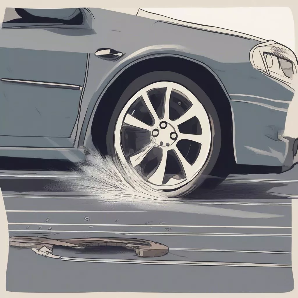 TPMS sensors installed on car tires