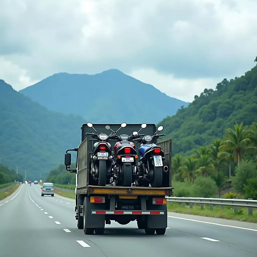 Motorcycle transportation from Da Nang to Yen Bai