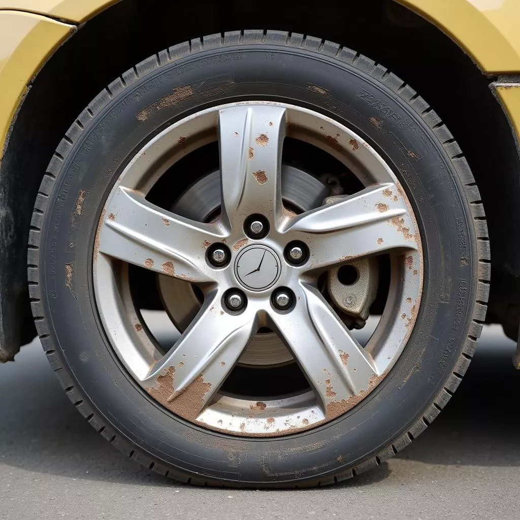 부식된 휠