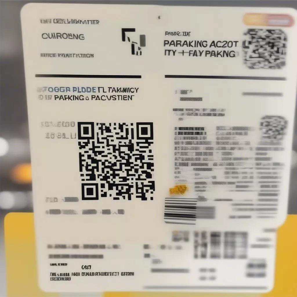 Vé gửi xe có mã QR code