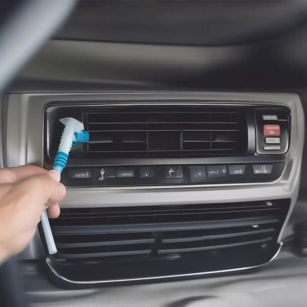 Car air conditioner cleaning to remove mold