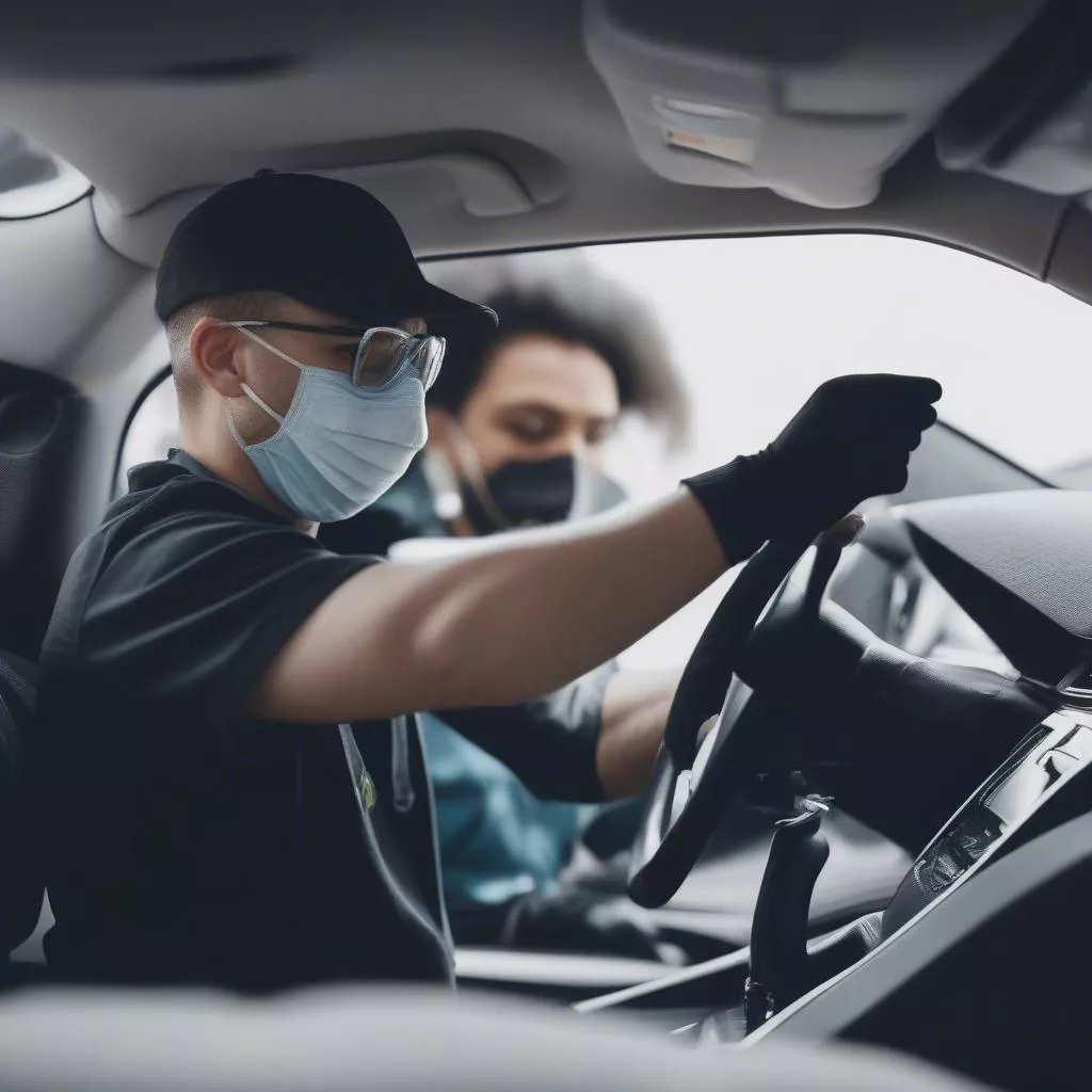 Car interior cleaning