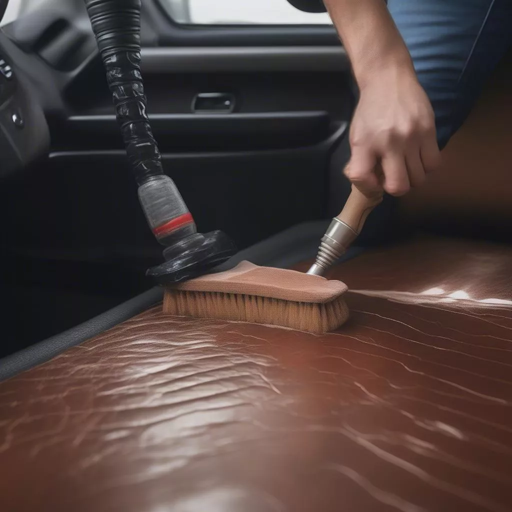 Vệ sinh sàn da xe tải