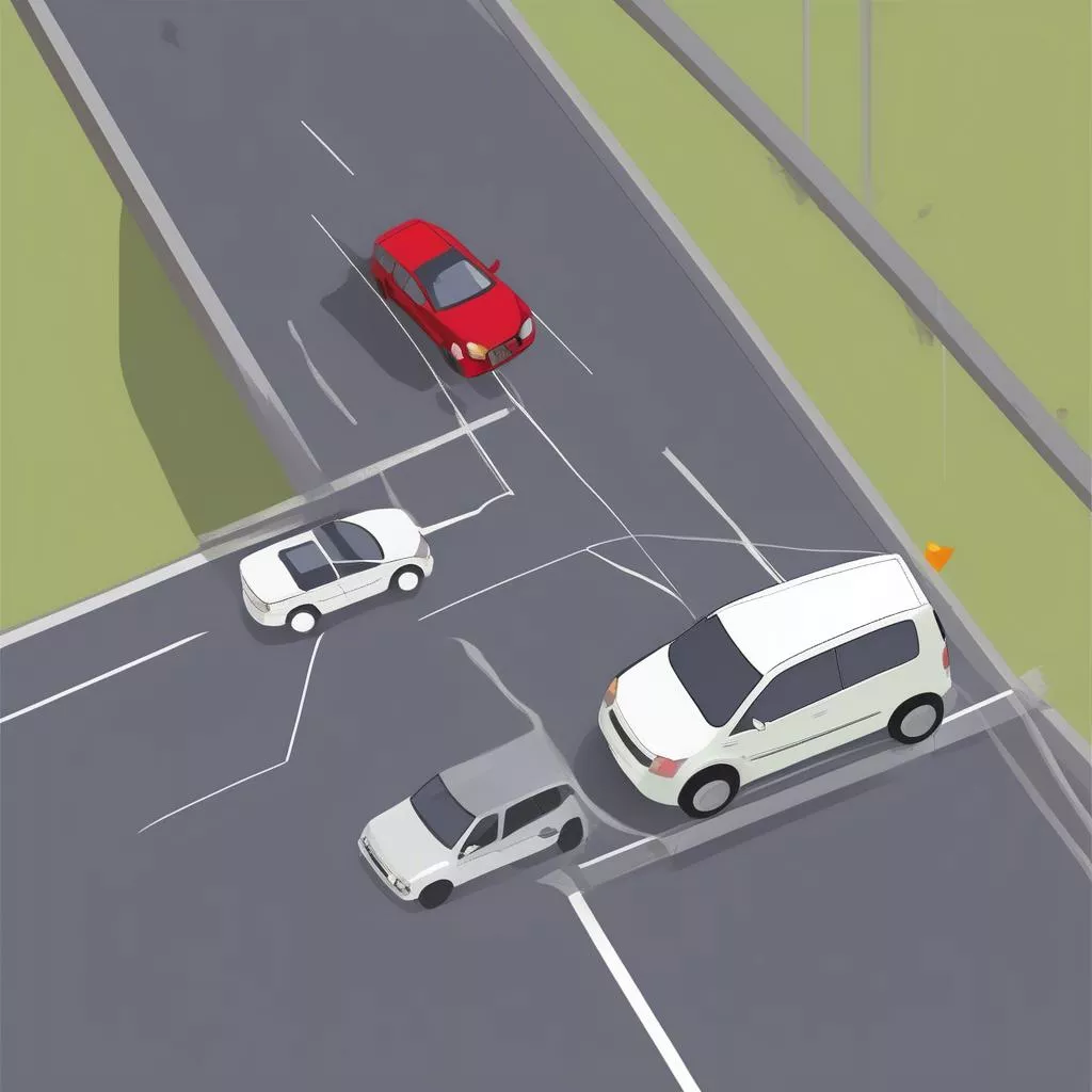 Traffic violation: illegal overtaking