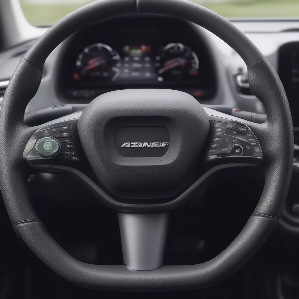 Car steering wheel with integrated buttons