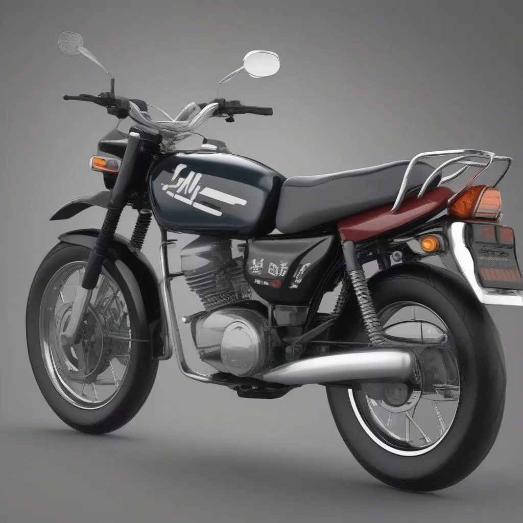 Eine Honda Wave 110 mit einem Vierling-Kennzeichen