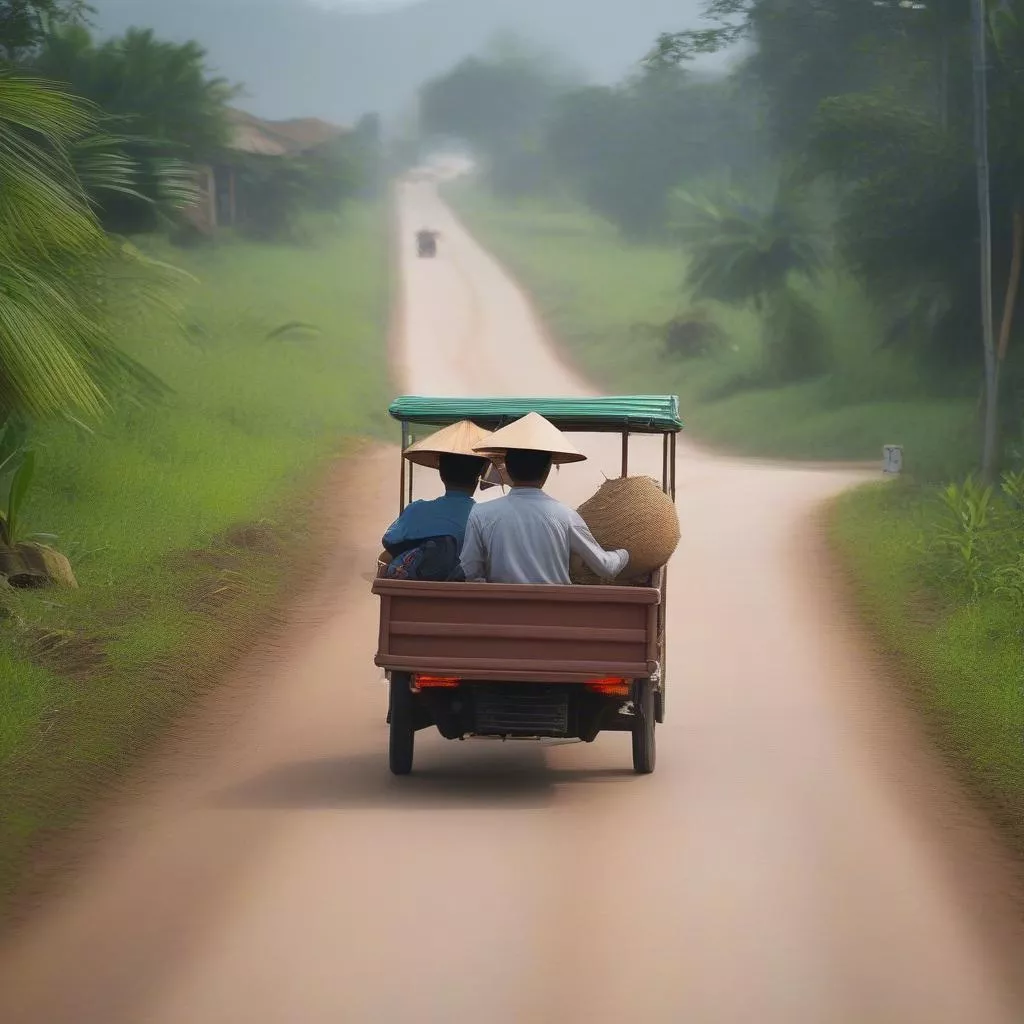 xe ba bánh chở hàng việt nam