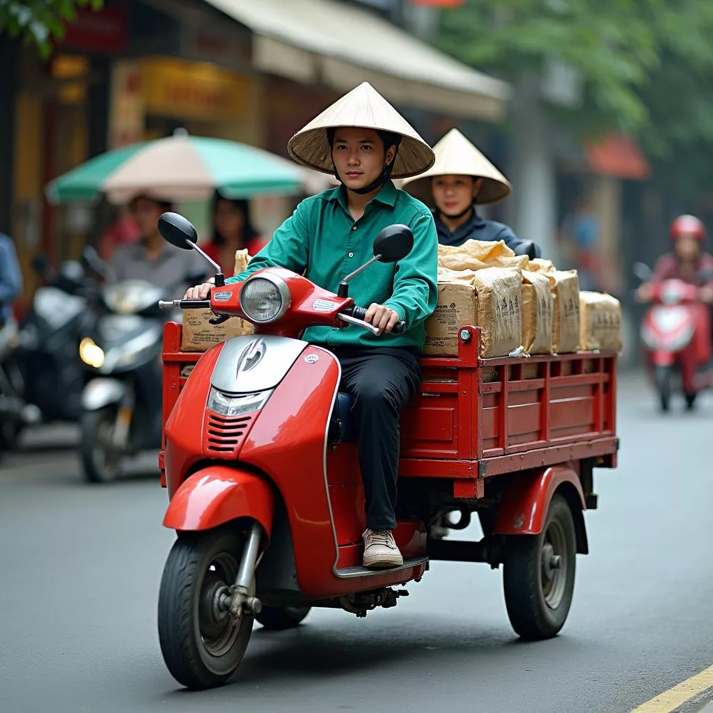 Hanoi Three-Wheeler Cargo Transport: Cost and Considerations